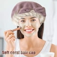 thumbnail image 5 of Paquete de 2 gorros de microfibra para secar el cabello, toalla para secar el cabello, envoltura de toalla para el cabello súper absorbente Vhermosa, 5 of 5