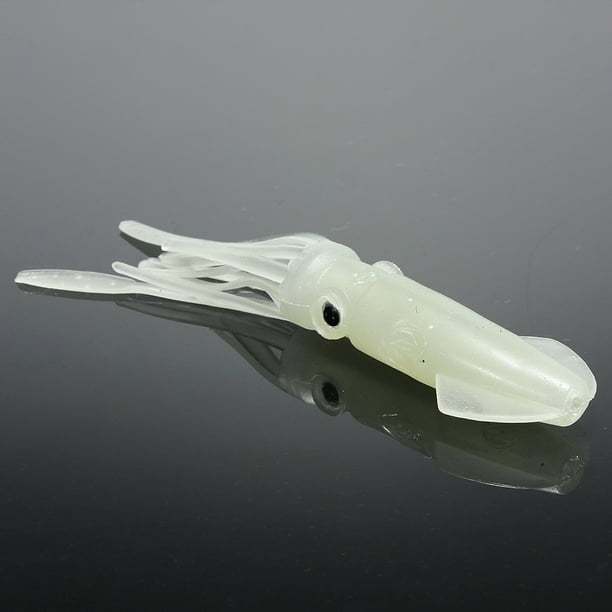 5PCS Plastic 4.3 inch Glow In The Dark Luminous Soft Hoochie Squid