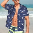 thumbnail image 5 of KLL Men's Hawaiian Shirt Short Sleeve Button Down Beach Shirts-Squirrel Flower, 5 of 5