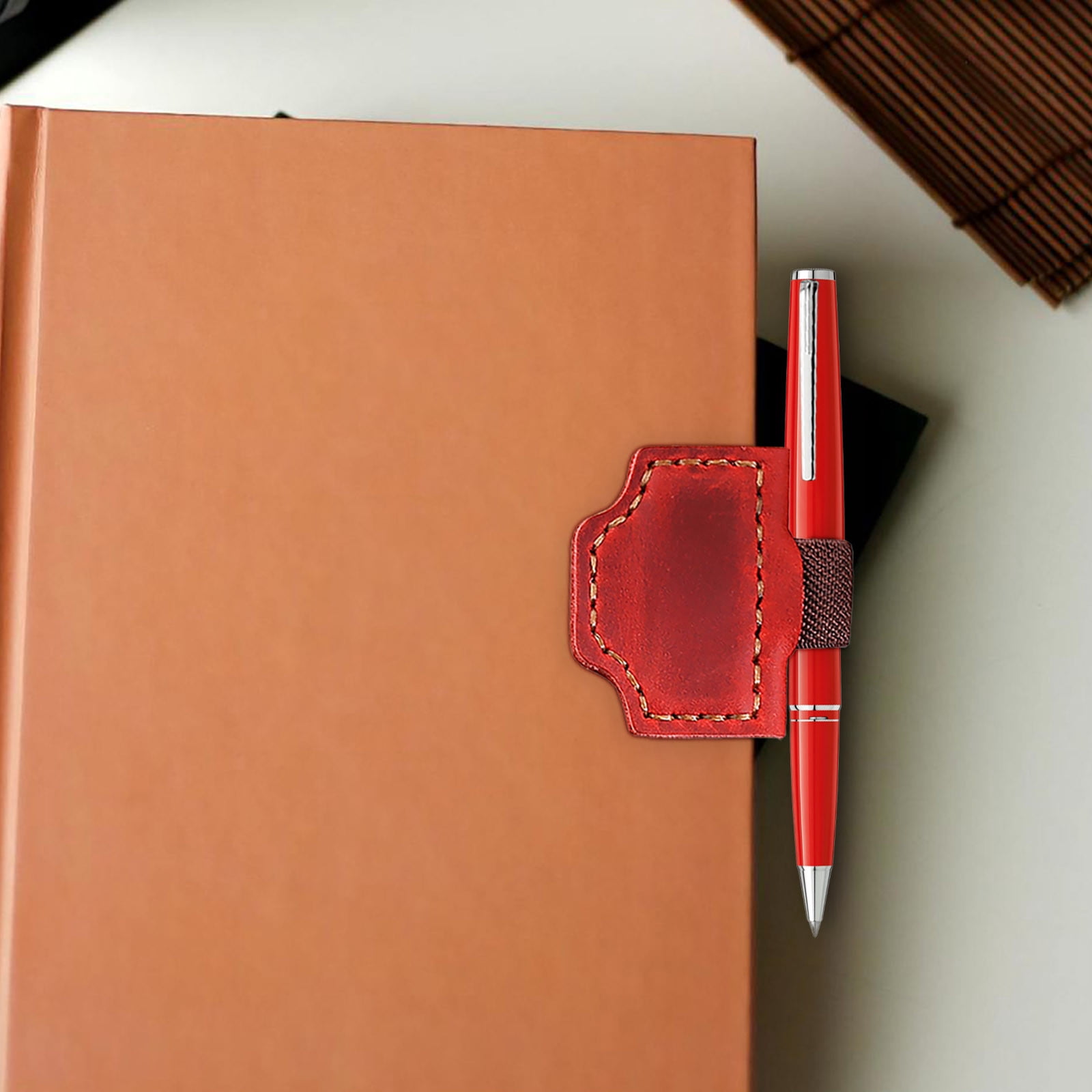 10Pcs Magnetic Leather Pen Clip! Bzdzmqm Leather Magnetic Bookmark Pen Holder, Multifunction Magnetic Clip for Reading, Handcrafted Leather Magnetic Markers, Book Page Holder and Office Desk