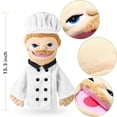 thumbnail image 4 of Marioneta de mano ZJoey Chef de peluche, 36 cm, imaginative Play, 4 of 6