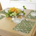 thumbnail image 4 of Ambesonne Skull Place Mats Set of 4, Sketchy Spooky Camouflage, Standard Size, Pale Green Pale Brown, 4 of 6