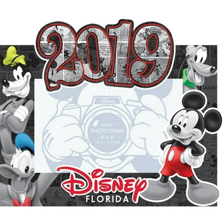 2019 Dated Comic Four Mickey Goofy Donald Pluto Picture Frame (Florida (Best Animal Photos 2019)