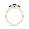 thumbnail image 2 of Angara Natural 1 Ct. Blue Sapphire with Blue Sapphire Classic Ring in 14K Yellow Gold for Women (Ring Size: 3), 2 of 9