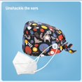 thumbnail image 3 of PENGXIANG Cotton Operating Hats Nurses Gourd-shaped Dull Polish Assorted Colors Buttons Christmas Day Bouffant Caps, 3 of 5
