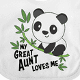 thumbnail image 4 of Inktastic My Great Aunt Loves Me Cute Panda Boys or Girls Baby Bib, 4 of 4