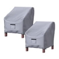 thumbnail image 2 of Patio Furniture Covers Waterproof 2 Pack Grey 600D Oxford Cloth All Weather Resistant for Adirondack Chairs Lawn Deck Backyard Patio Seating, 2 of 8