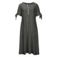 thumbnail image 4 of Vestido Corto de Manga Larga para Mujeres Moda Verano Casual Cuello en V Botón de Manga Corta Vestido Largo, 4 of 6