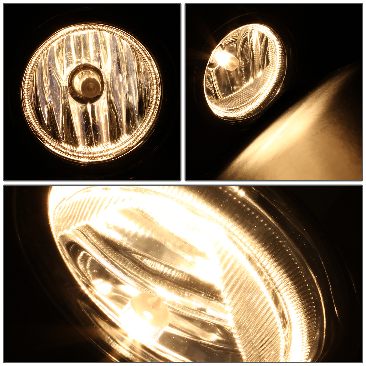 DNA Motoring For 13-21 Honda Civic Accord FIT HR-V OE Style Chrome Clear Fog Light Lamps Pair Replacement