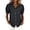 Black, variant on Short Sleeve Denim Shirt For Women Casual Washed Distressed Puff Sleeve Button Up Shirts Jean Blouse Business Work Tops Light blue XL