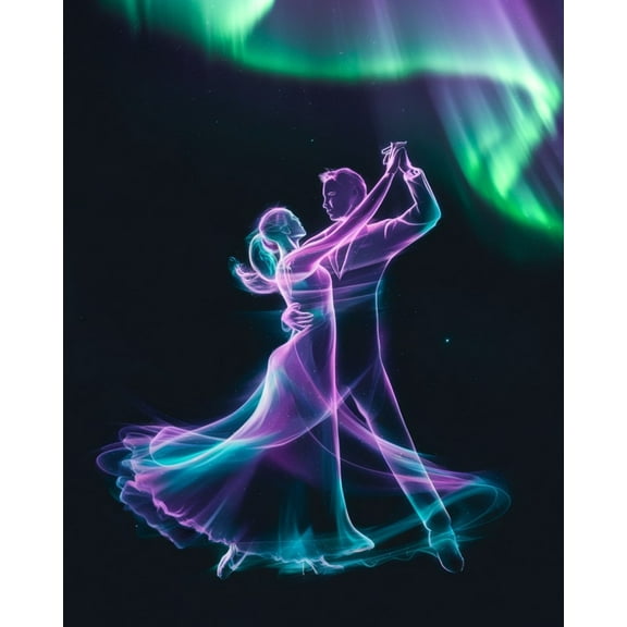 Paint by Numbers Kit for Adults -Aurora Dance- Beginner DIY Color by Number Set on Canvas Acrylic Oil Paintings Crafts, Gifts, Home Wall Decor (12 X 16 inches)-