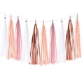 thumbnail image 1 of Uxcell Guirnalda de Borlas Banner de Papel de Tejido Decoraciones de Fiesta Kits DIY para Bodas Cumpleaños Blanco/Coral/Oro Rosa/Rosa Claro, 1 of 6