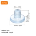 thumbnail image 2 of Uxcell 26Pack 8mm/0.31 Topes de Vidrio para Mesa con Vástago para Mesa de Patio y Gabinete, Se Ajusta a Agujero de 1/3 Pulgada, Transparente, 2 of 7