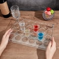 thumbnail image 3 of 24 Shot Glass Tray Holder Clear Bar Acrylic Glasses Holders Wine Cup Serving Tray Organizer Display Party Bar Club, 3 of 6