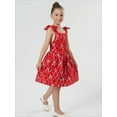 thumbnail image 6 of 2Bunnies Girls' Christmas New Year Holiday Party Velvet Sequin Bow Dress, 6 of 7