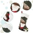 thumbnail image 5 of SLYNSHome Clearance Christmas Stockings with Cute Santa Claus Ornaments,18.5x11Inch Hanging Christmas Stockings Xmas Candy Gift Stocking Bag for Tree Fireplace Home Xmas Decoration Supplies (Santa), 5 of 8