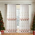 thumbnail image 4 of Christmas 2pcs Exquisite Window Drapery Polyester Multicolor 78x39in Festive Pattern Soft Comfortable Easy Install Versatile for Curtain Scene Arrangement Home Holiday Decor, 4 of 5