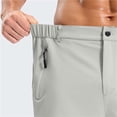 thumbnail image 5 of lcziwo Mens Shorts Casual Big and Tall Relaxed Fit Summer Elastic Waist Hiking Shorts Beach Travel Golf with Zip Pockets Gray S, 5 of 10