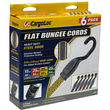 Cargoloc 6pc Flat Bungee Pack