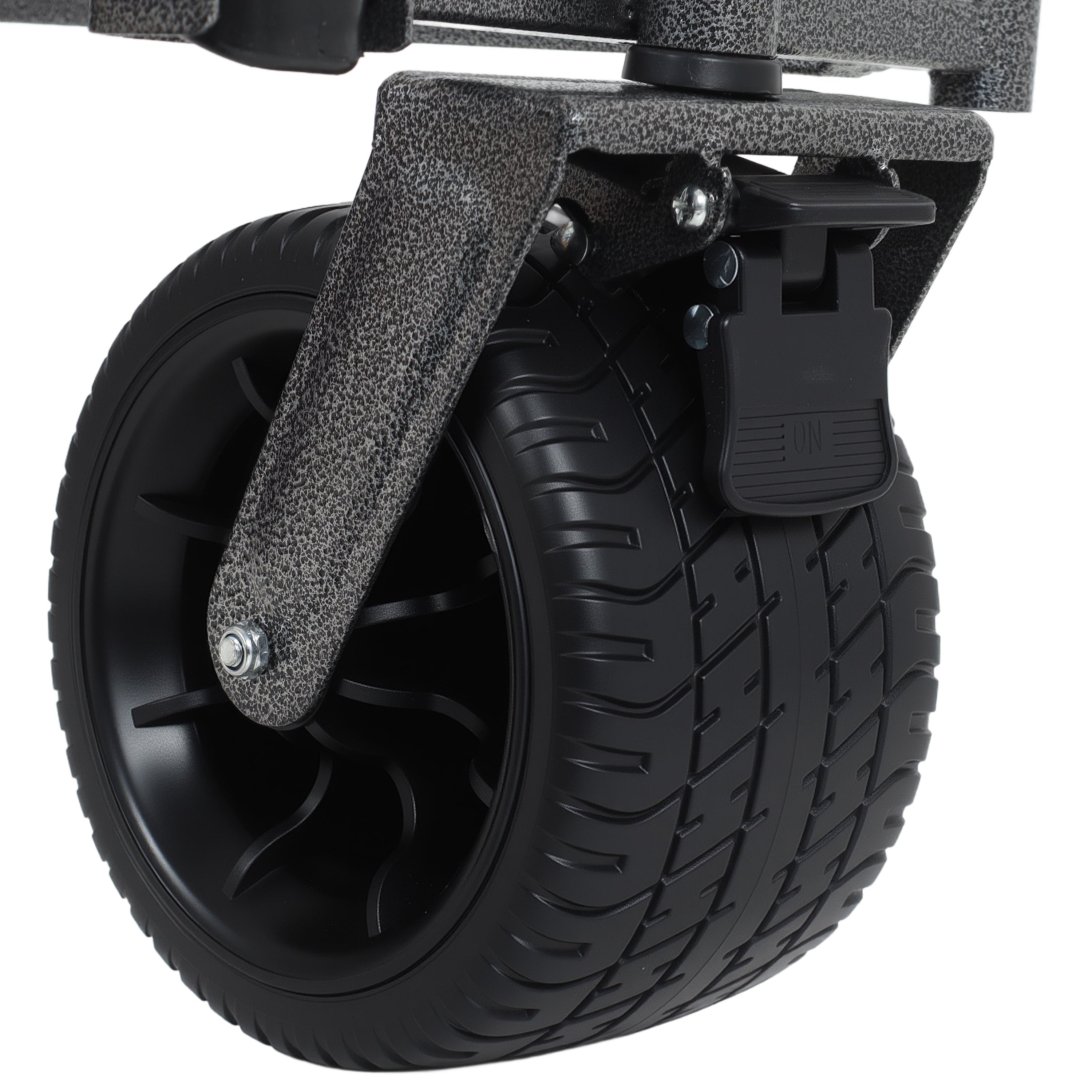 JXXRZ Folding Wagon with Seat, 500lb Heavy Duty Collapsible Utility Cart, All-Terrain Wheels, Large Capacity, Grey