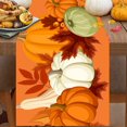 thumbnail image 2 of OUSITAID Decorative Table Banner Fall Tablecloth 72x13 Inch Thanksgiving Autumn Pumpkin Orange Table Cover For Party Picnic Dinner Decor Home & Garden A One Size, 2 of 3