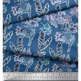 thumbnail image 3 of Soimoi Polyester Crepe Fabric Leaves Watercolor Print Fabric by The Yard 52 Inch Wide, 3 of 3