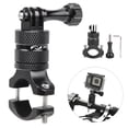 thumbnail image 3 of Action Camera Accessory Motorcycle Action Camera Bracket, Universal  360 Degree Rotation Aluminium Alloy Action Camera Bracket, for Bike black, 3 of 7