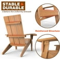 thumbnail image 5 of WINSOON All Weather HIPS Adirondack Chair with Cup Holder set of 2, Outdoor Patio Chairs, Teak Finish, 5 of 8