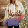 thumbnail image 6 of Hoodies for Women Oversized Winter Plush Cute Sweatshirts Pullover Trendy Fall Winter Clothes with Christmas Print for Comfortable Seasonal Wear,Purple Pink,L, 6 of 6