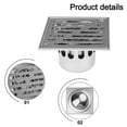 thumbnail image 2 of Bgsha Heavy Duty Drain Outdoor Yard Drain Removable Steel Block Robust Construction Versatile Applications Floor Drain, 2 of 10