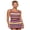 Dark Purple, variant on LMLYSoH Women Summer Outfit Horizontal Striped Knit 2 Piece Set Sleeveless Spaghetti Strap Cami Top and Mini Skirt