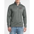 thumbnail image 4 of Southern Illinois Salukis Reebok Mens Dark Gray Textured Qtr Zip Pullover, 4 of 5