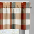 thumbnail image 6 of Ambesonne Farmhouse Valance & Curtain 3 Pcs Set, Tender Floral Huddle Art, 55"x24", Redwood Laurel Green Tan, 6 of 7