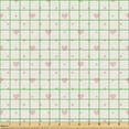 thumbnail image 2 of Ambesonne Pink Polka Dots Fabric by the Yard Upholstery, Circles and Hearts, 1 Yard, Rose and Eggshell, 2 of 5