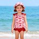 thumbnail image 1 of Traje de baño de 2 piezas para mujer, trajes de baño para mujer, traje de baño de verano estampado de dos piezas para niñas, traje de baño infantil con gorro, conjunto de tres piezas, conjunto de traj, 1 of 8