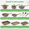 thumbnail image 3 of Nutrichef 22-Piece Maroon Marble Non-Stick Induction Cookware and Bakeware Set - Professional Home Kitchen Collection with Multi-Sized Pots, Pans, and Heat-Resistant Tools, 3 of 8