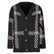 thumbnail image 4 of Puntoco moda mujer geométrico cuello pico botón patrón Casual manga larga suéter señoras prendas de vestir liquidación Puntoco Puntoco-1464, 4 of 6