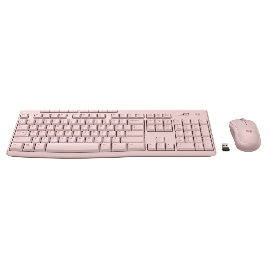 Logitech Wireless Keyboard and Mouse Combo for Windows, 2.4 GHz Wireless, Compact Mouse, Rose - image 3 of 6