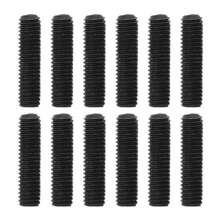 

Electric Guitar Screws Sturdy Guitar Screws Life Span Clear Thread Burrs Free 12Pcs For Replacement Black Silver