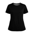 thumbnail image 3 of Resivox Scrubs for Women Plus Size Nursing Top Stretchy V-Neck Plain Scrub Shirts Scrub Tops Medical Scrub Tops with Pockets Black S, 3 of 5