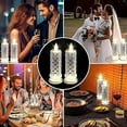 thumbnail image 6 of Rose Shadow LED Flameless Candles, 4PCS Romantic Battery Operated Candles Led Pillar Candles for Valentines, 6 of 8