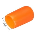 thumbnail image 3 of 100pcs 8mm(5/16') Rubber End Caps Cover Vinyl Screw Thread Protector Round Wire Shelf Caps, Orange, 3 of 5