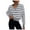 Grey, variant on vigerkar Women Striped Sweater V Neck Sweaters Woman Cute Sweater Trendy Knit Long Sleeve Loose Pullover Sweaters (Sky Blue, L)