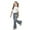 outfits 48#Grey, variant on ZXLBBD Girls' Stylish Casual Outfit with Bow Print and Flared Leg Pants 2 Piece Toddler Comfy Loose Fit Daily Wear Clothes Sets,Light Pink,Size 5 Y-6 Y