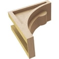 thumbnail image 6 of 4"W x 8"D x 8"H Classic Viola Rough Cedar Woodgrain TimberThane Corbel, Primed Tan, 6 of 6