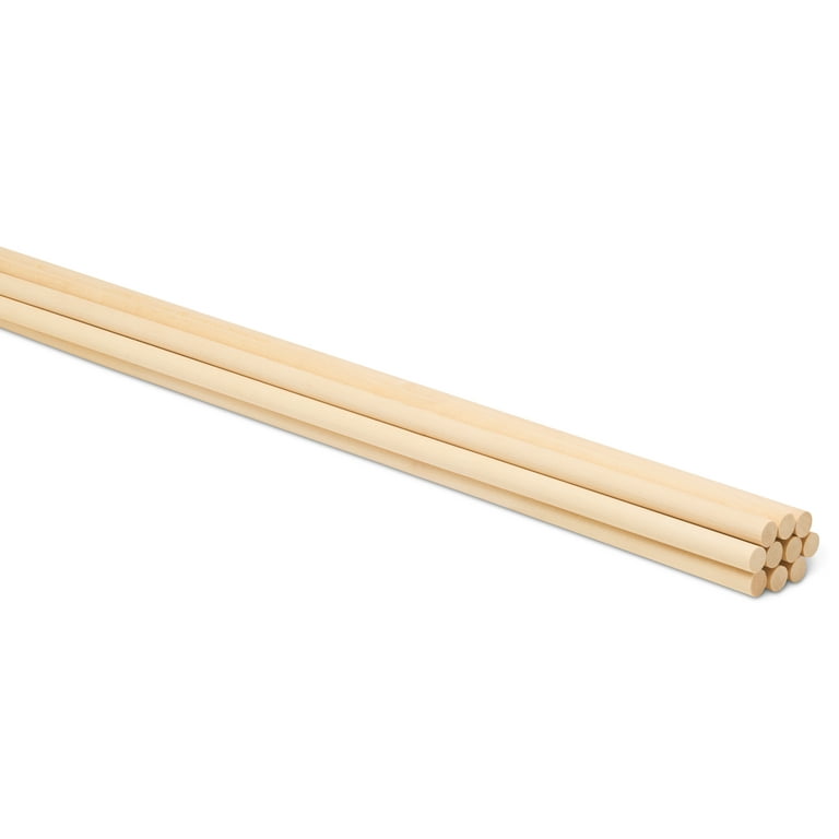 Dowel Rods Wood Sticks Wooden Dowel Rods - 1/2 x 36 Inch