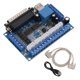 thumbnail image 1 of Placa de interfaz de controlador de motor paso a paso de 5 ejes con placa de aislamiento de optoacoplador Cable USB DB25 azul, 1 of 14