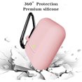 thumbnail image 3 of For Airpods Case Compatible With Airpods 1 & 2 Front-Led Visible Case Cover Skin With Carabiner Scratch-Resistant Case-Light Pink, 3 of 6