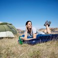 thumbnail image 3 of Bestway 67003E-BW Quick Inflatable Flocked Coil Beam Queen Size Camping Mattress, 3 of 3