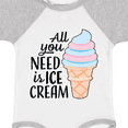 thumbnail image 4 of Inktastic All You Need is Ice Cream with Ice Cream Cone Boys or Girls Baby Bodysuit, 4 of 5